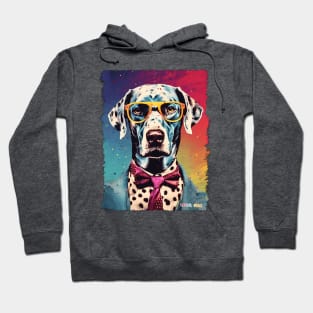 Chill Gentleman Dog Halftone Warhol Glasses Hoodie